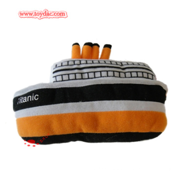 Plush Cartoon Boat Ship Toy